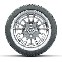 GTW® Boost Chrome 12 in Wheels with 205/30-12 Fusion Street Tires – Full Set