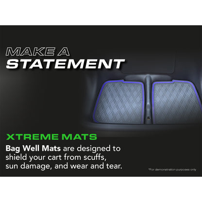 Xtreme Bag Well Mats for Club Car Precedent & Onward - Black/Blue