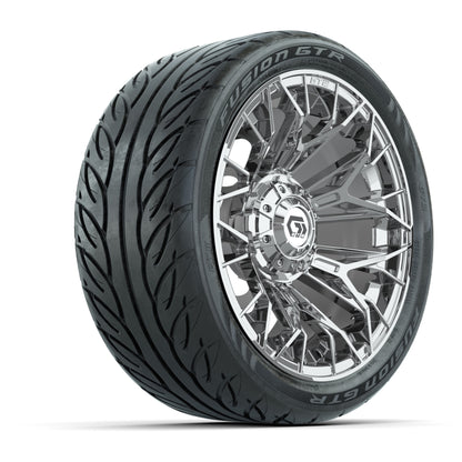 Set of (4) 14 in GTW® Stellar Chrome Wheels with 205/40-R14 Fusion GTR Street Tires