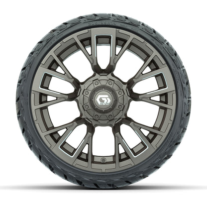 GTW Vandal Satin Bronze/Machined 14 in Wheels with 205/35-R14 Maverick Low-Profile All-Terrain Tires – Full Set