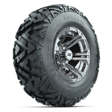 GTW® Specter Chrome 12 in Wheels with 25X10-12 Barrage Mud Tires – Full Set