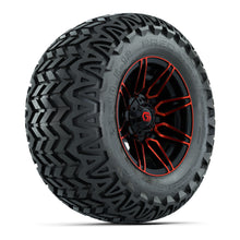 GTW® Stealth Red/Machined 12 in Wheels with 23X10.5-12 Predator All-Terrain Tires – Full Set