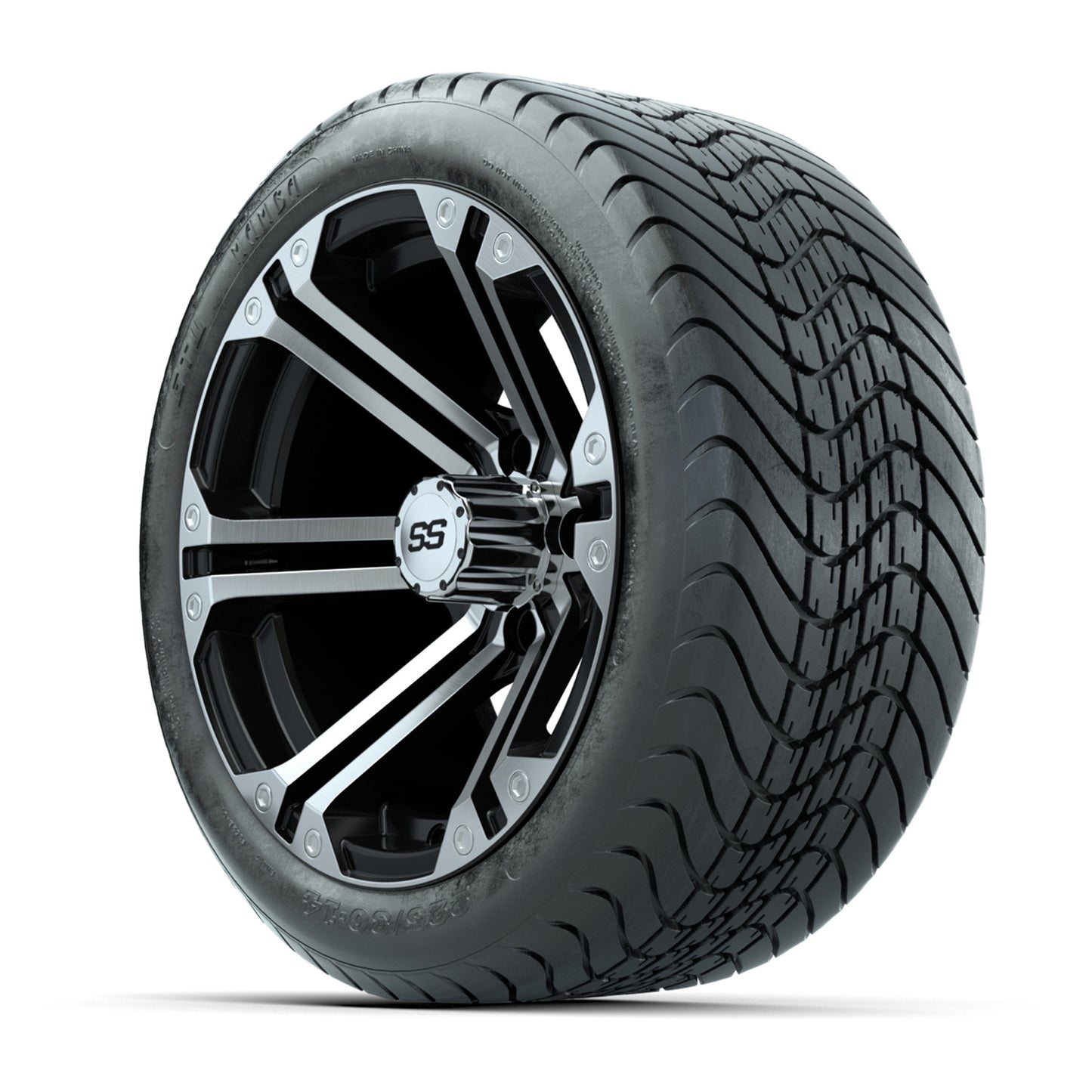 Set of 4 GTW Specter Wheels with Mamba Street Tires - 14 Inch