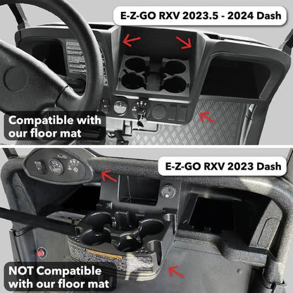 Xtreme Floor Mats for EZGO RXV 2024-Up - Black/Blue
