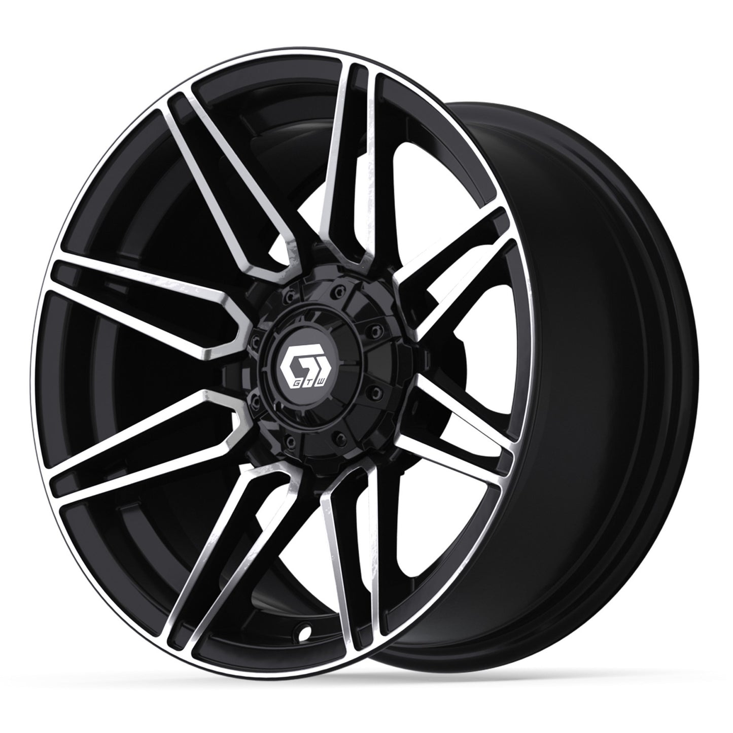 14″ GTW® Stealth Gloss Black with Machined Accents Wheel