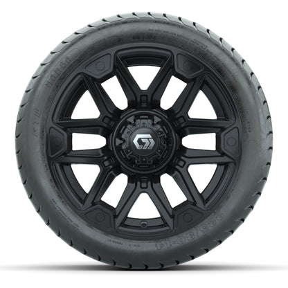 GTW Graffiti Gloss Black 14 in Wheels with 225/30-14 Mamba Street Tires – Full Set