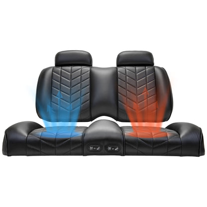 MadJax Aviator EZGO TXT/RXV & MadJax XSeries Black Front Seat Cushions with Thermaflex