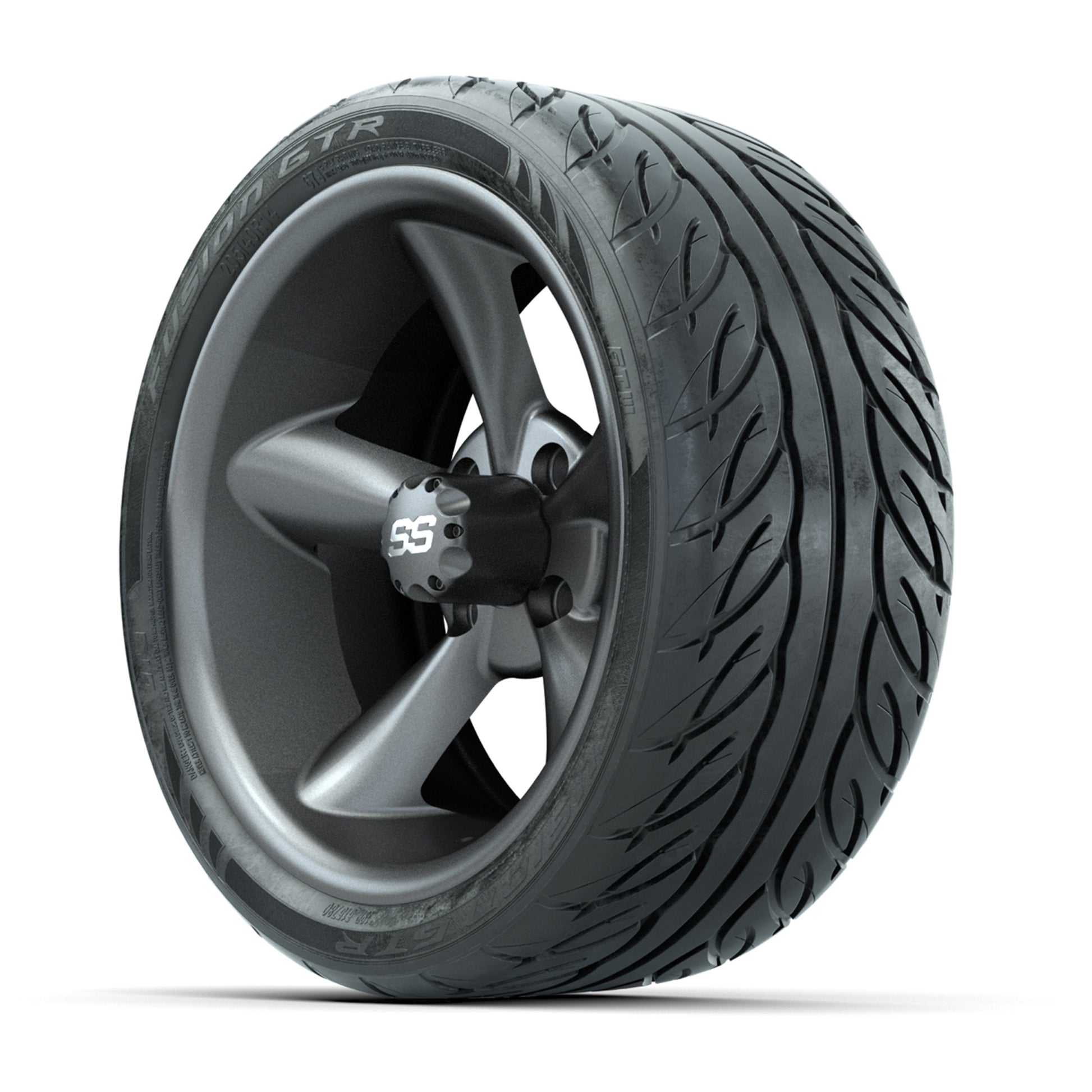 Set of (4) 14 in GTW Godfather Wheels with 205/40-R14 Fusion GTR Street Tires