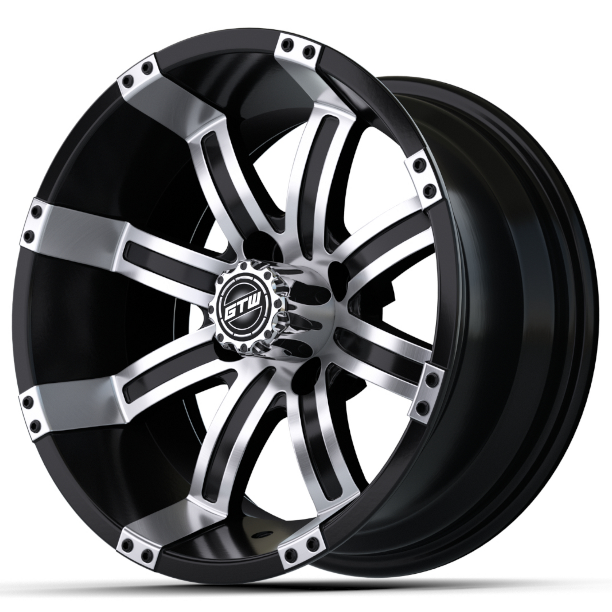 12″ GTW® Tempest Black with Machined Accents Wheel