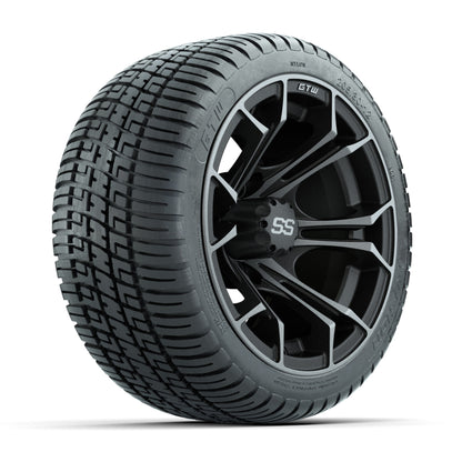 Set of (4) 12 in GTW Spyder Wheels with 205/30-12 GTW Fusion Street Tires