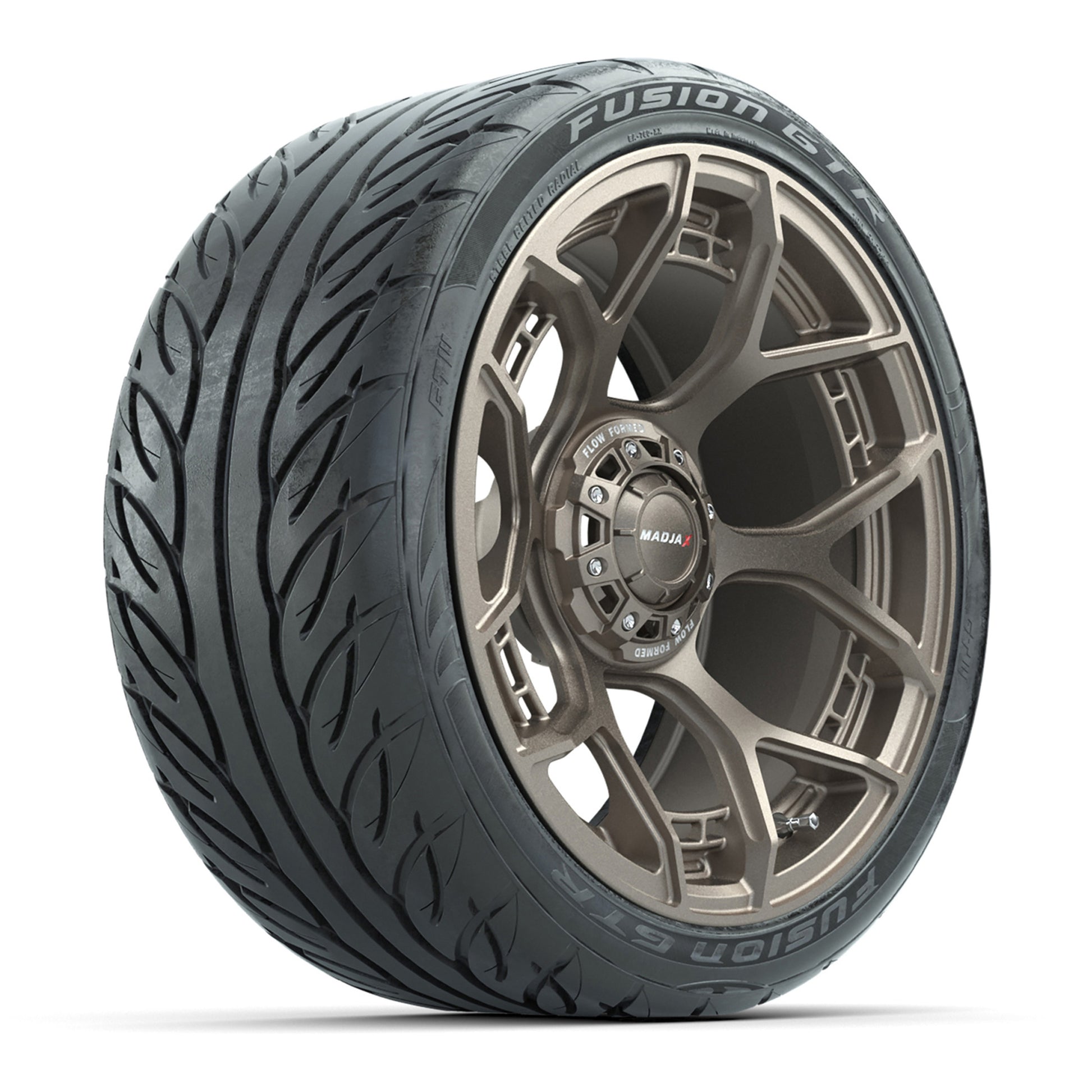 Set of (4) 15" MadJax® Flow Form Evolution Matte Bronze Wheels with GTW® Fusion GTR Street Tires