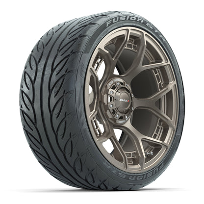 Set of (4) 15" MadJax® Flow Form Evolution Matte Bronze Wheels with GTW® Fusion GTR Street Tires