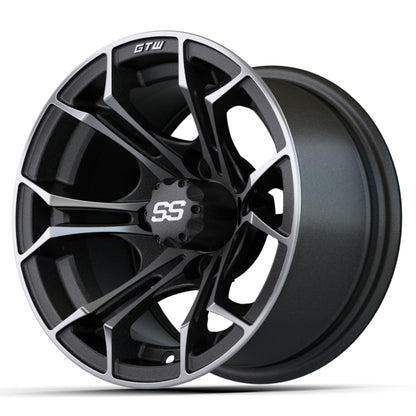 12'' GTW® Spyder Matte Gray Wheel with Machined Accents