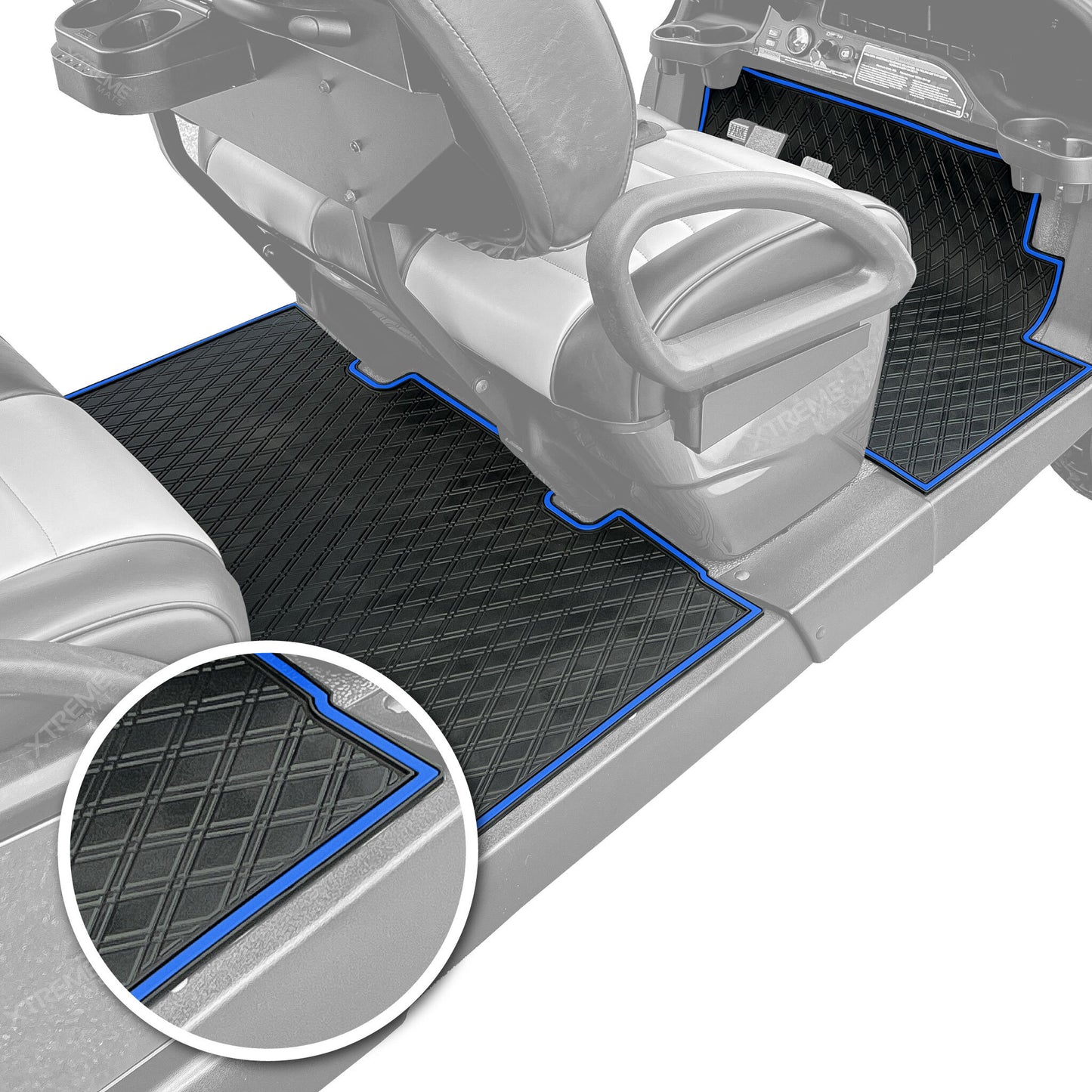 Xtreme Floor Mats for Club Car Onward - Black/Blue Set