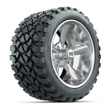 GTW® Godfather Chrome 14 in Wheels with 23X10-R14 Nomad Steel Belt Radial All-Terrain Tires – Full Set