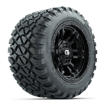 GTW® Shogun Gloss Black 12 in Wheels with 22X11-R12 Nomad Steel Belt Radial All-Terrain Tires – Full Set