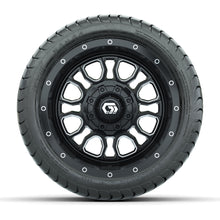 Set of (4) 12 in GTW® Volt Machined & Black Wheels with 215/35-12 Mamba Street Tires