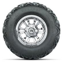 GTW® Shogun Chrome 12 in Wheels with 25X10-12 Barrage Mud Tires – Full Set