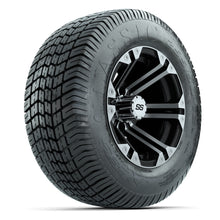 GTW® Specter Black/Machined 12 in Wheels with 255/50-12 Excel Classic Street Tires – Full Set