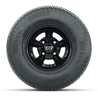 GTW Godfather Black 10 in Wheels with 205/65-R10 Fusion S/R Steel Belt Radial Street Tires – Full Set