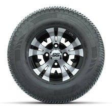 GTW Vampire Black and Machined 10 in Wheels with 20in Fusion Street Tires – Set of 4