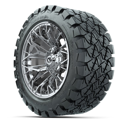 GTW Stellar Chrome 14 in Wheels with 22X10-14 Timberwolf All-Terrain Tires – Full Set