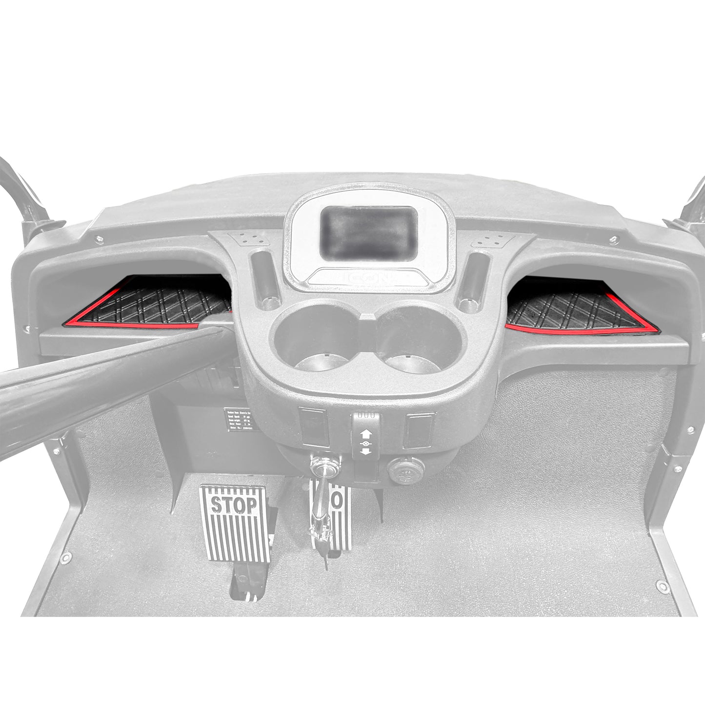 Xtreme Dash Mats for ICON and Advanced EV - Black/Red