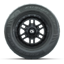 GTW® Titan Black/Machined 12 in Wheels with 255/55-R12 Fusion GTR Steel Belt Radial Street Tires – Full Set