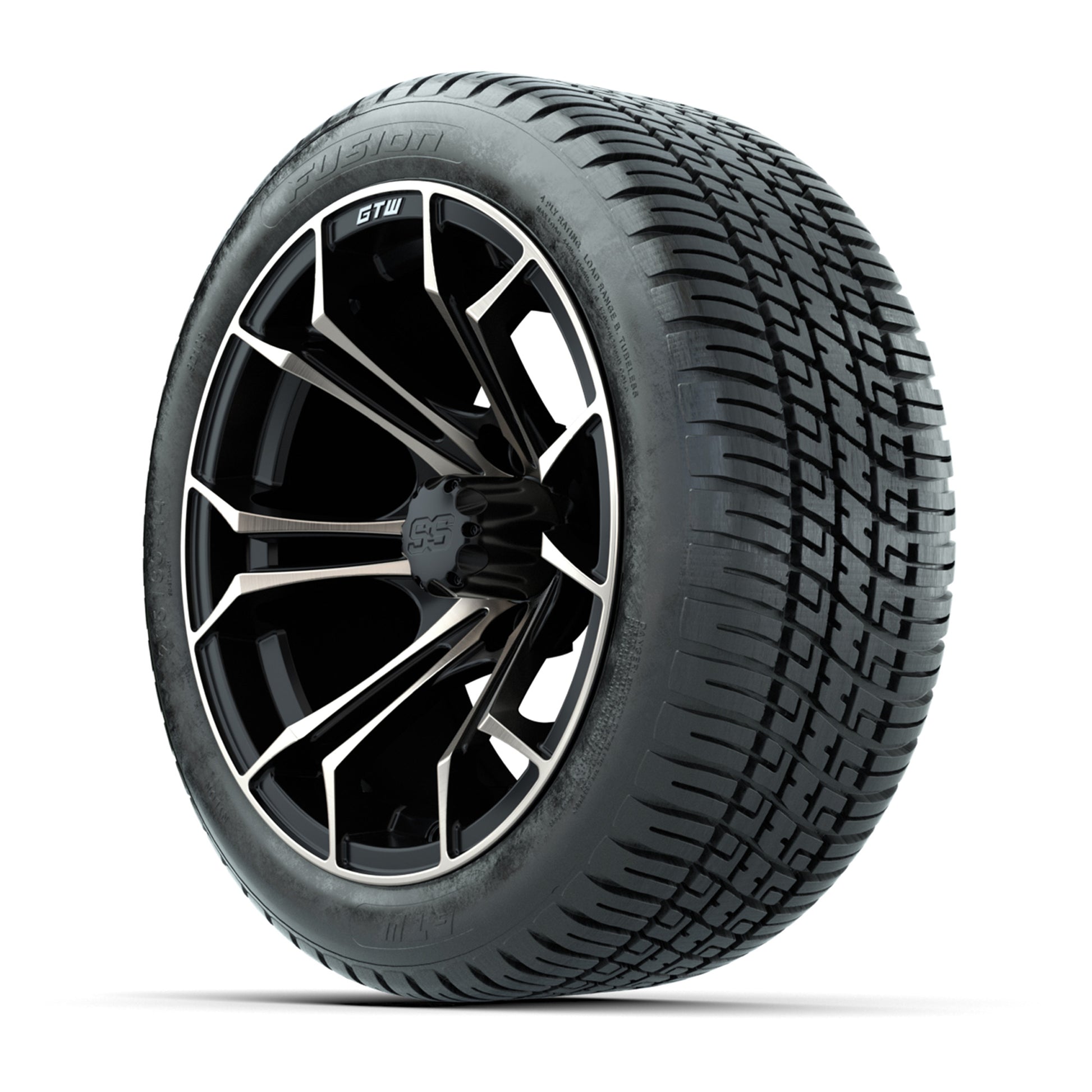 GTW Spyder Bronze/Matte Black 14 in Wheels with 205/30-14 Fusion Street Tires – Full Set