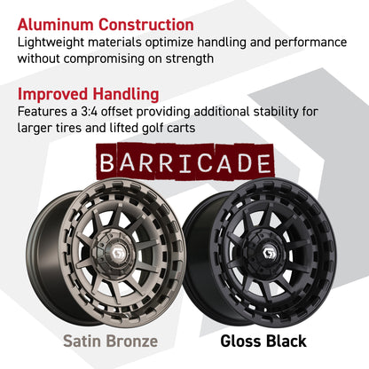 GTW Barricade Satin Bronze 15 in Wheels with 23x10.00-R15 Maverick All-Terrain Tires – Full Set