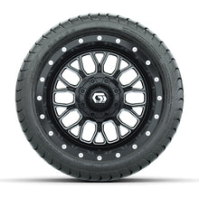 Set of (4) 12 in GTW® Helix Machined & Black Wheels with 215/35-12 Mamba Street Tires