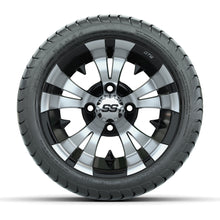 GTW Vampire Black and Machined 12 in Wheels with 18in Mamba Street Tires – Set of 4