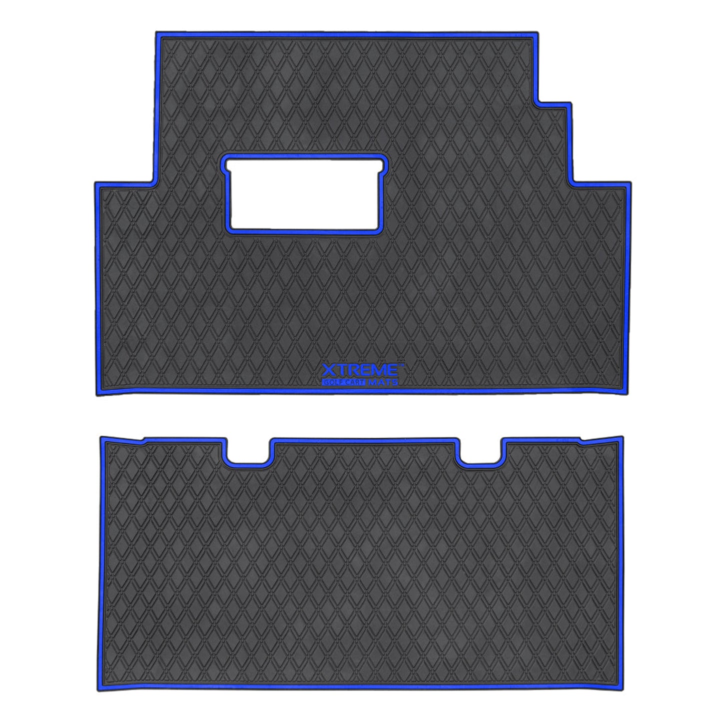 Xtreme Floor Mats for Club Car Onward - Black/Blue Set