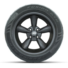 GTW® Godfather Matte Gray 14 in Wheels with 255/45-R14 Fusion GTR Steel Belt Radial Street Tires – Full Set