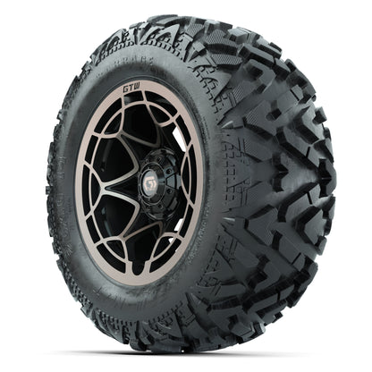 GTW Nexus Black/Bronze 14 in Wheels with 25x10-14 Barrage Mud Tires – Full Set