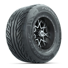 GTW® Vortex 2 Matte Gray/Machined 12 in Wheels with 255/55-R12 Fusion GTR Steel Belt Radial Street Tires - Full Set