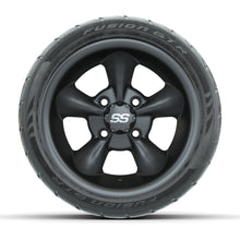 GTW® Godfather Matte Gray 12 in Wheels with 215/40-R12 Fusion GTR Steel Belt Radial Street Tires – Full Set