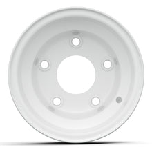 8x3.75 White Steel Wheel (Centered - 5 Hole)