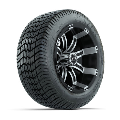 12” GTW Tempest Black and Machined Wheels with Excel Lo-Profile Street Tires – Set of 4