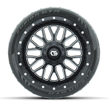 Set of (4) 14 in GTW® Helix Machined & Black Wheels with 205/40-R14 Fusion GTR Street Tires