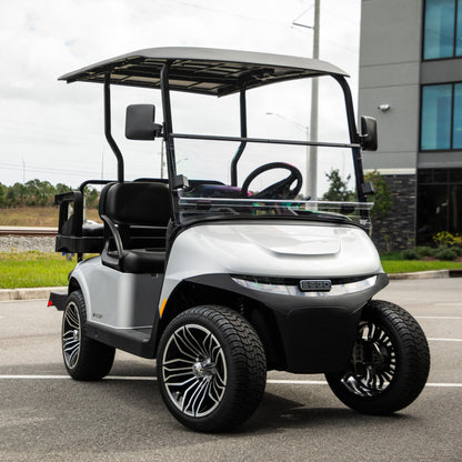 RedDot EZGO RXV with Modular Top Clear Folding Polycarbonate DOT Windshield with Rubber Trim (Years 2024-Up)