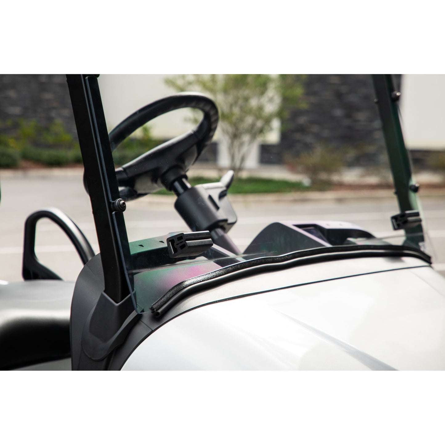 RedDot EZGO RXV with Modular Top Clear Folding Polycarbonate DOT Windshield with Rubber Trim (Years 2024-Up)