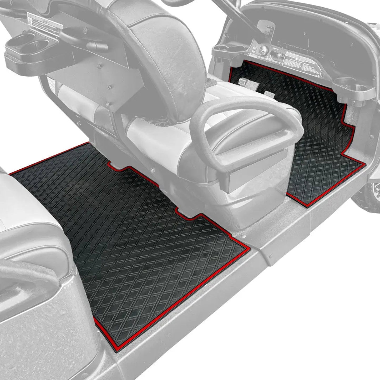 Xtreme Floor Mats for Club Car Onward - Black/Red Set