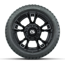 GTW® Vandal Matte Black/Machined 12 in Wheels with 215/35-12 Mamba Street Tires – Full Set