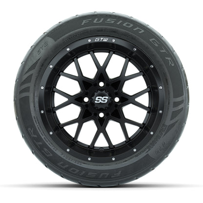 Set of (4) 14 in GTW Vortex Wheels with 255/45-R14 Fusion GTR Street Tires