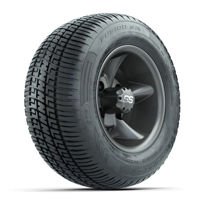 GTW Godfather Matte Gray 10 in Wheels with 205/50-R10 Fusion S/R Radial Steel Belt Street Tires – Full Set
