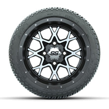 Set of (4) 12 in GTW Vortex Wheels with 205/30-12 GTW Fusion Street Tires