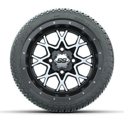 Set of (4) 12 in GTW Vortex Wheels with 205/30-12 GTW Fusion Street Tires