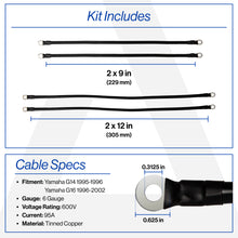 Yamaha G14 & G16 6-Gauge Battery Cable Set (Years 1995-2002)