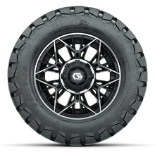 GTW® Stellar Black/Machined 12 in Wheels with 22X10-12 Timberwolf All-Terrain Tires – Full Set